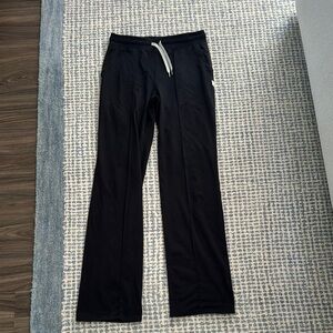 Black, straight, leg pants